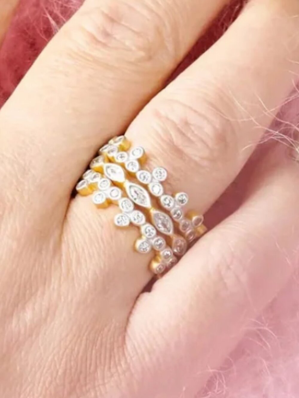 Freida Rothman The New Icon Stack Ring in Size 9 - Picture 2 of 11